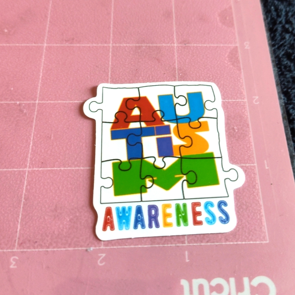 💙 Colorful Autism Awareness Puzzle Sticker